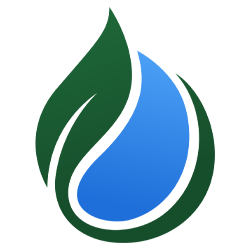Water droplet logo representing Living Water Industries, symbolizing clean water access initiatives in the Solomon Islands.